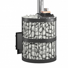 Чугунная печь для бани ЭТНА 24 (ДТ-4) Закрытая каменка, Стандарт диаметр дымохода: 120 мм